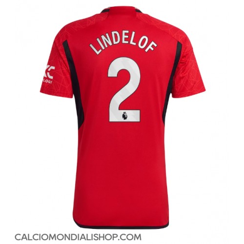 Maglie da calcio Manchester United Victor Lindelof #2 Prima Maglia 2023-24 Manica Corta